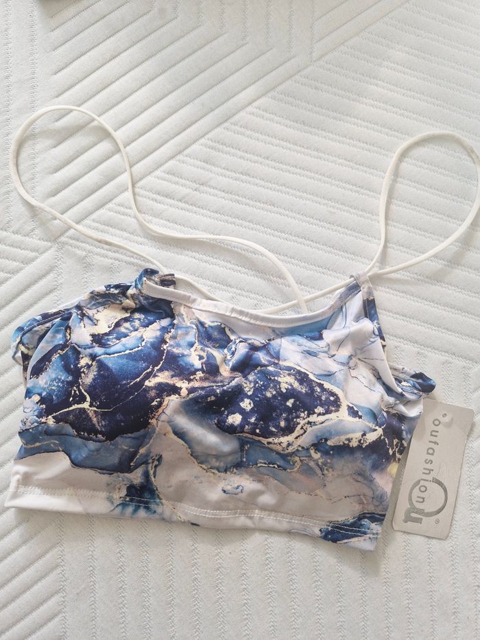 Top bleu taille 36 neuf avec étiquettes 🏷 made in italy - photo numéro 2