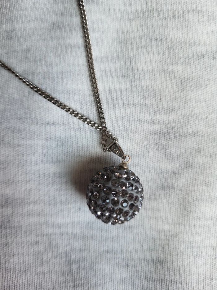 Collier boule strass - photo numéro 2