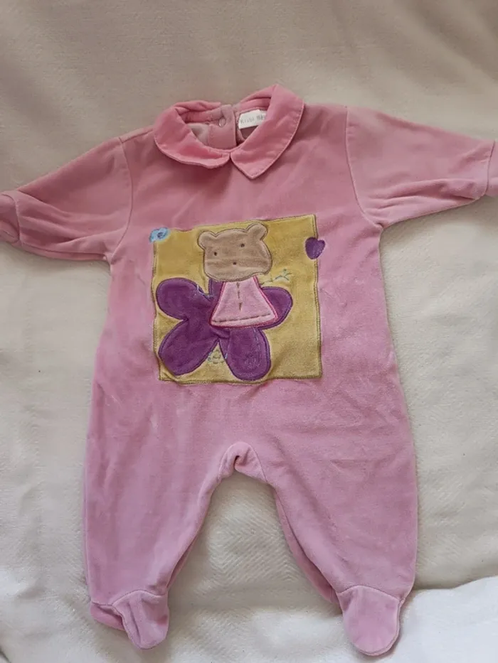 đ jolie pyjama rose avec col taille 1 mois Kiabi đ