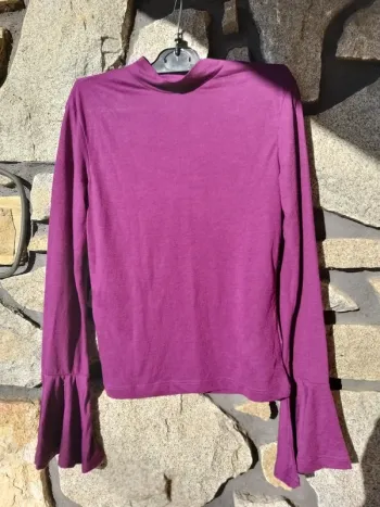 Tee-shirt femme Manche longue violet