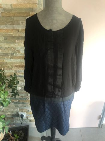 Robe noire et marine Cotélac 40