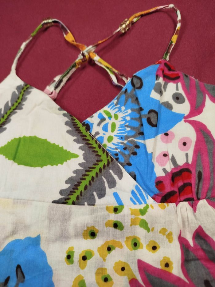 débardeur tunique desigual 9/10 ans fille croisé dos - photo numéro 3