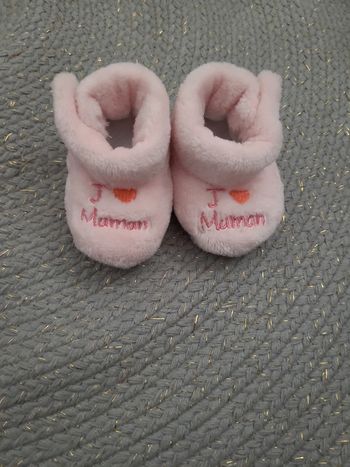 Chaussons rose en doudou
