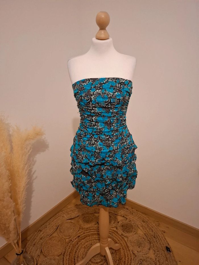 Mini robe bustier à motifs Blind Date taille XS 34 - photo numéro 2