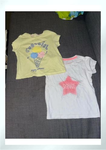 Lot deux t shirts manches courtes 18 mois