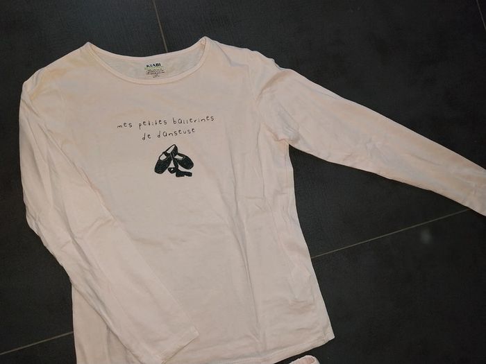 Pyjama long fille 12 ans rose ballerines - photo numéro 2