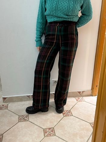 Pantalon style écossais pattes d’ef