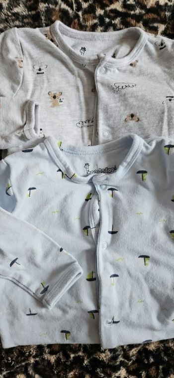 Lots de 2 pyjamas sans pieds