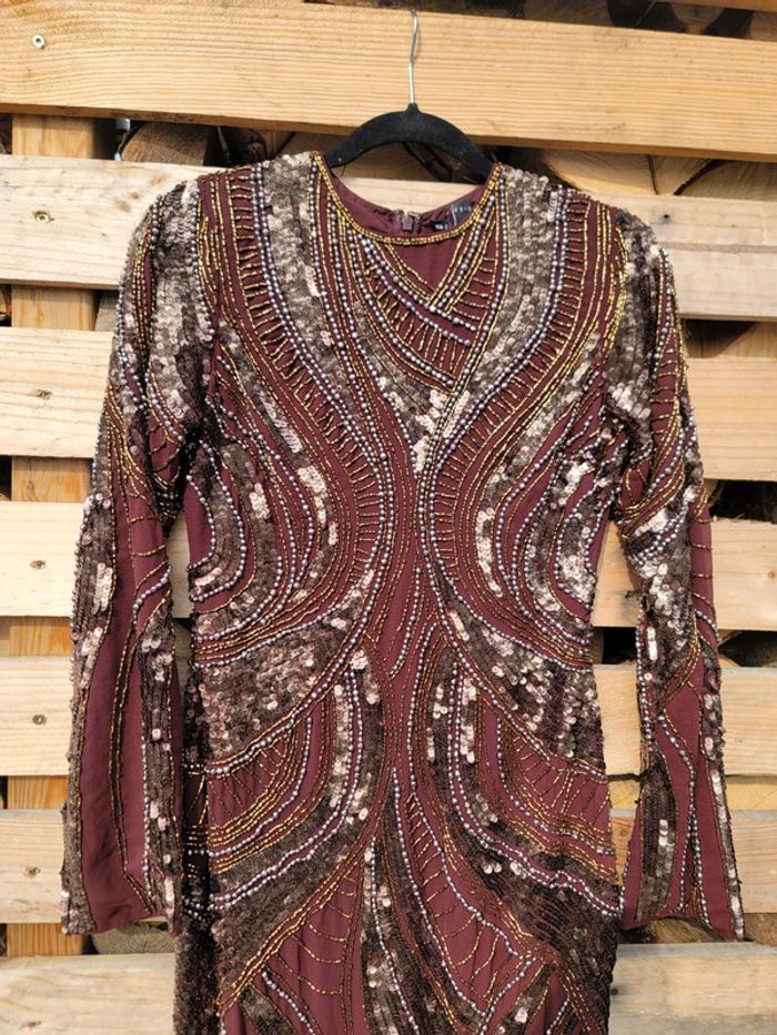 Robe Asos design - Robe droite longue entièrement ornementée à manches longues - Valeur 183€ - photo numéro 2