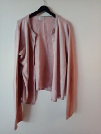 Joli gilet rose. Camaïeu. Taille S.