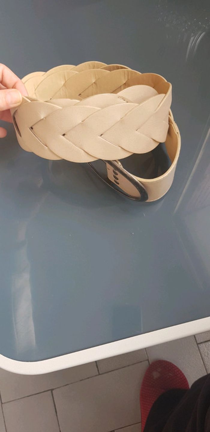 Ceinture large beige - photo numéro 2