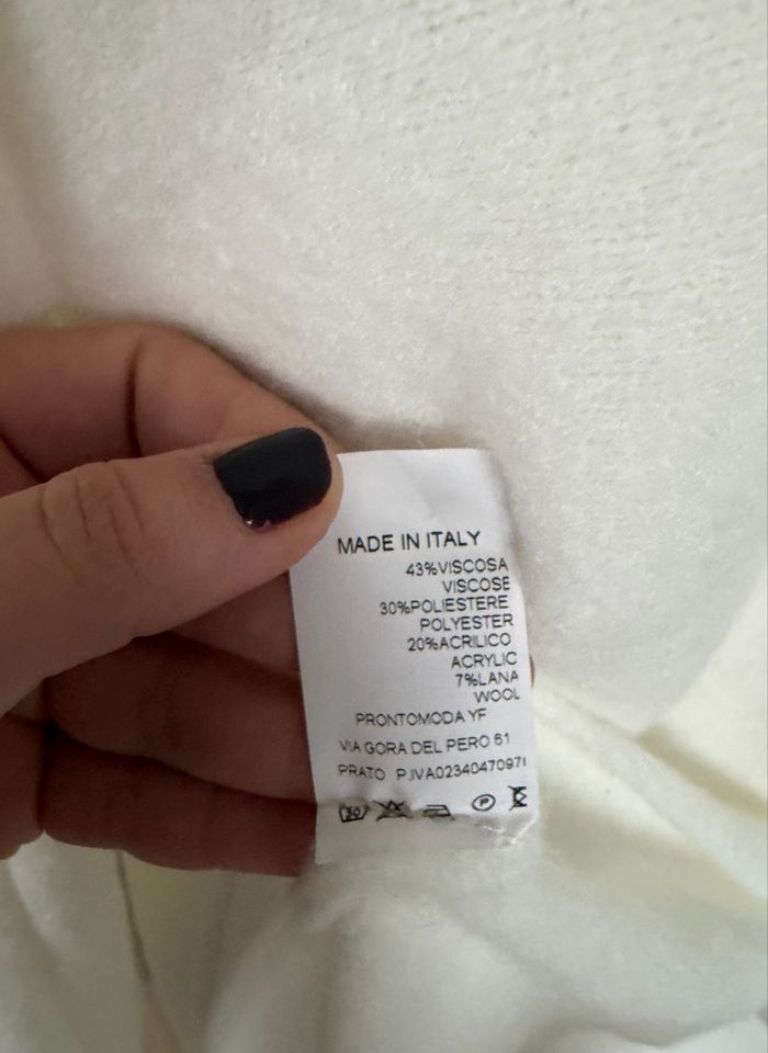 Pull en maille chauve souris duveteuse blanc taille S/M col bateau laine viscose - photo numéro 2