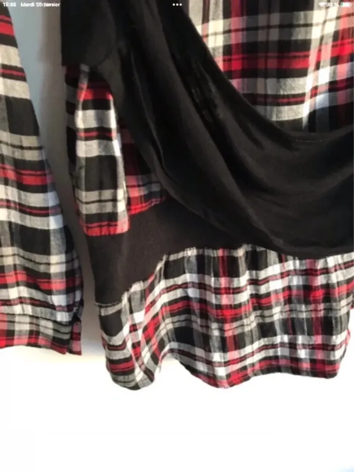 Chemise à carreaux en viscose style bûcheron Jennyfer taille 36/38 - photo numéro 8