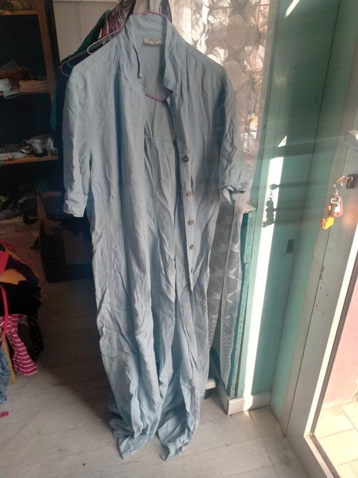 Robe longue bleu ciel