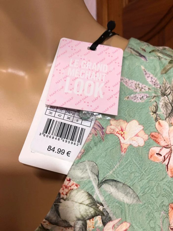 Robe pastel fleurie vert eau n e u v e - photo numéro 5