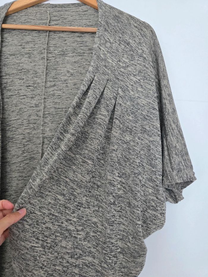 Gilet gris, manches chauve souris - photo numéro 2