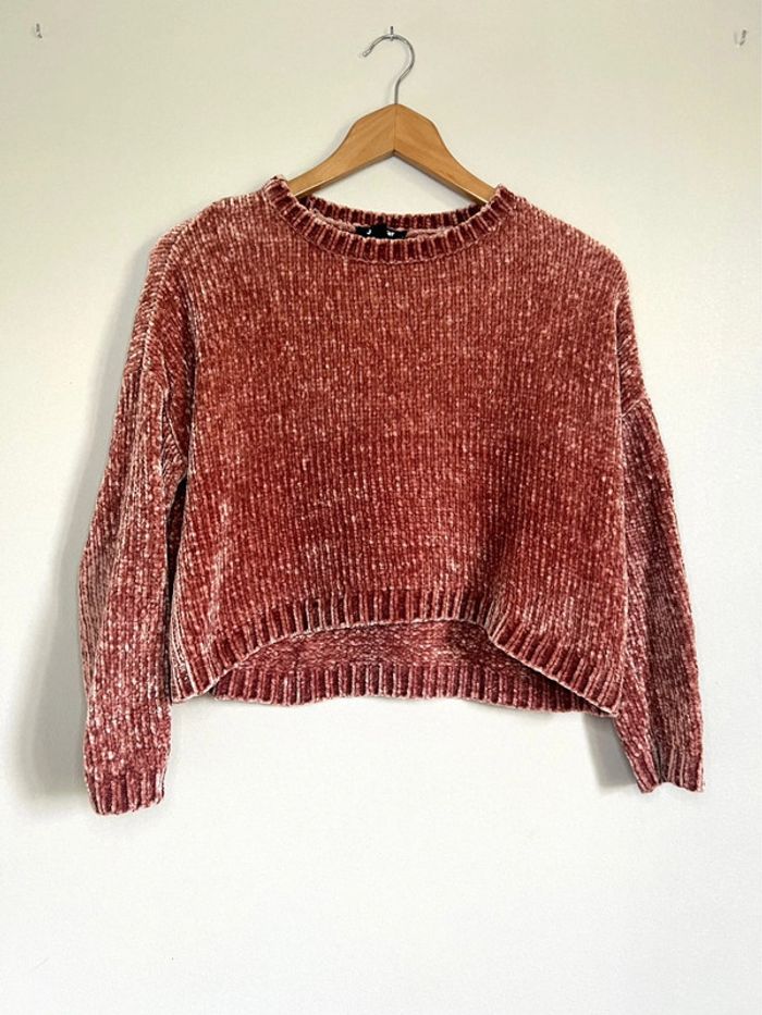 Pull col rond Jennyfer rose bordeaux