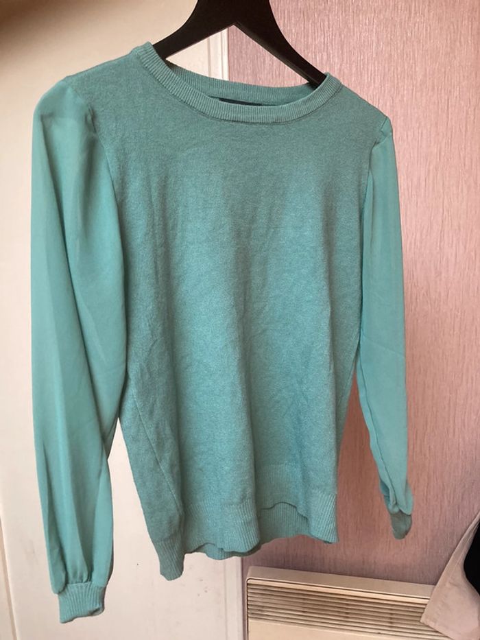 Pull fin manche voile