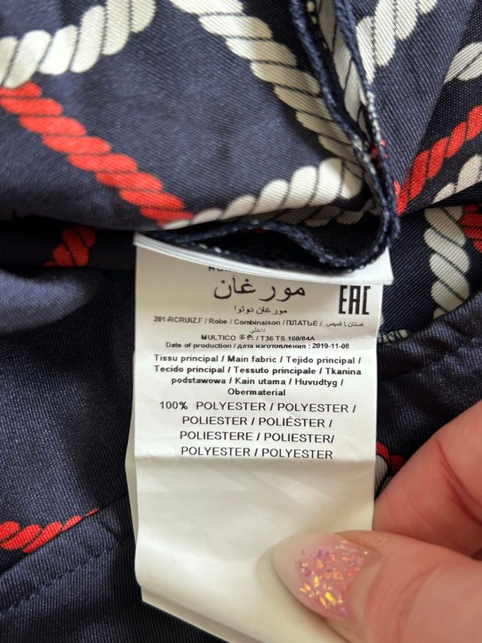 Robe bleue marine et imprimée Morgan taille 36 jamais portée - photo numéro 10
