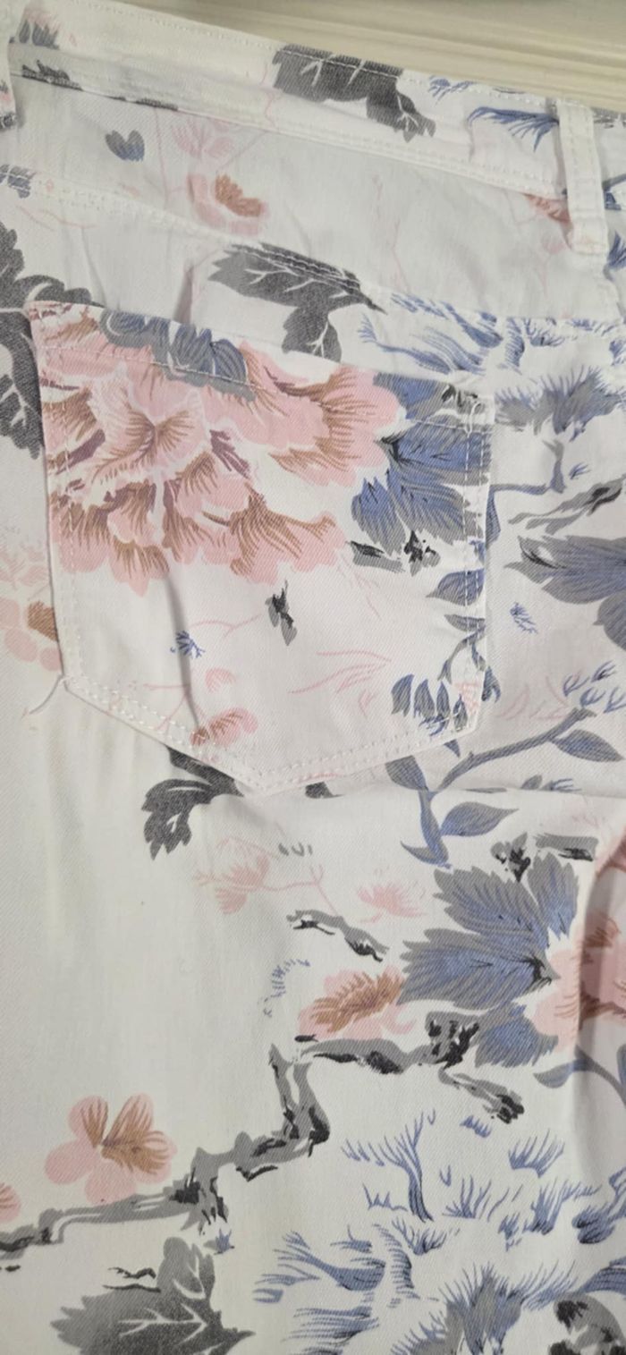 REDIAL PARIS DENIM – JEAN FLEURI BLANC – T38 – EXCELLENT ÉTAT - photo numéro 7