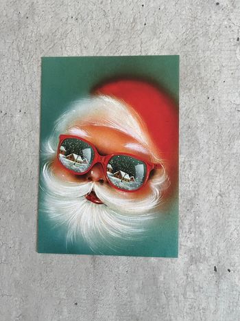 Papier postal avec enveloppe par avion père noël