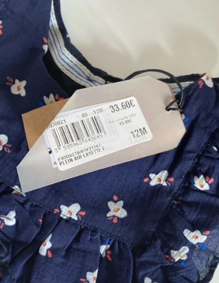 Robe de marque Jean Bourget, taille 12 mois, 74 cm valeur 48 € - photo numéro 3