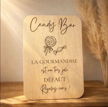 Pancarte candy bar
