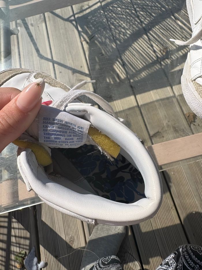 Basket Nike blazer Mid 77 LX blanc - photo numéro 2