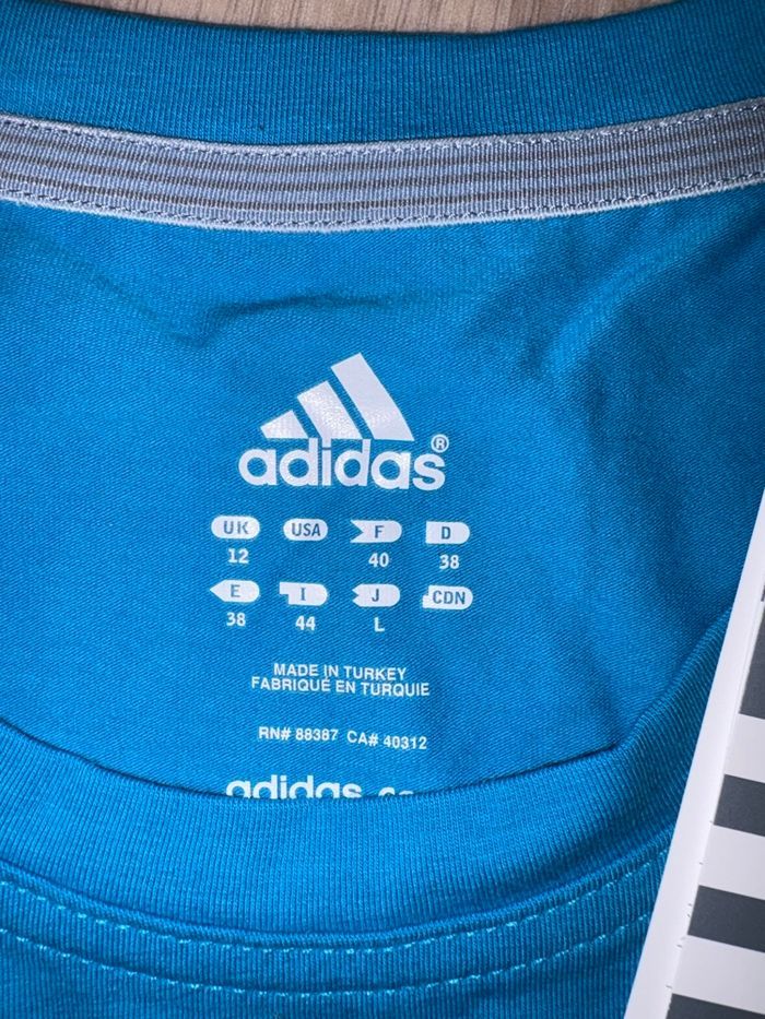 T-shirt femme Adidas, taille L - photo numéro 3
