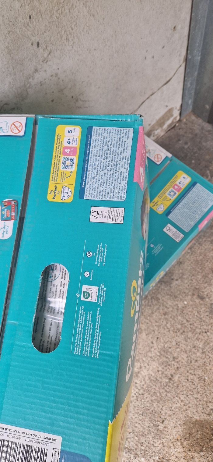 45 euro les 2 XXL pack pampers taille 4 - photo numéro 3