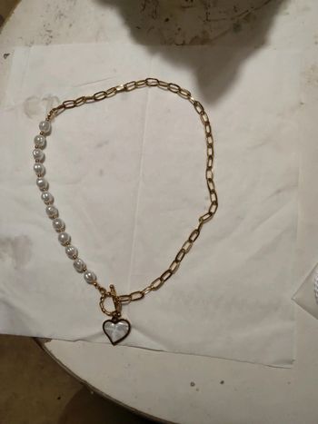 Collier avec fermeture avec un cœur 45 cm