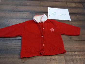 Gilet retro rouge 18 mois