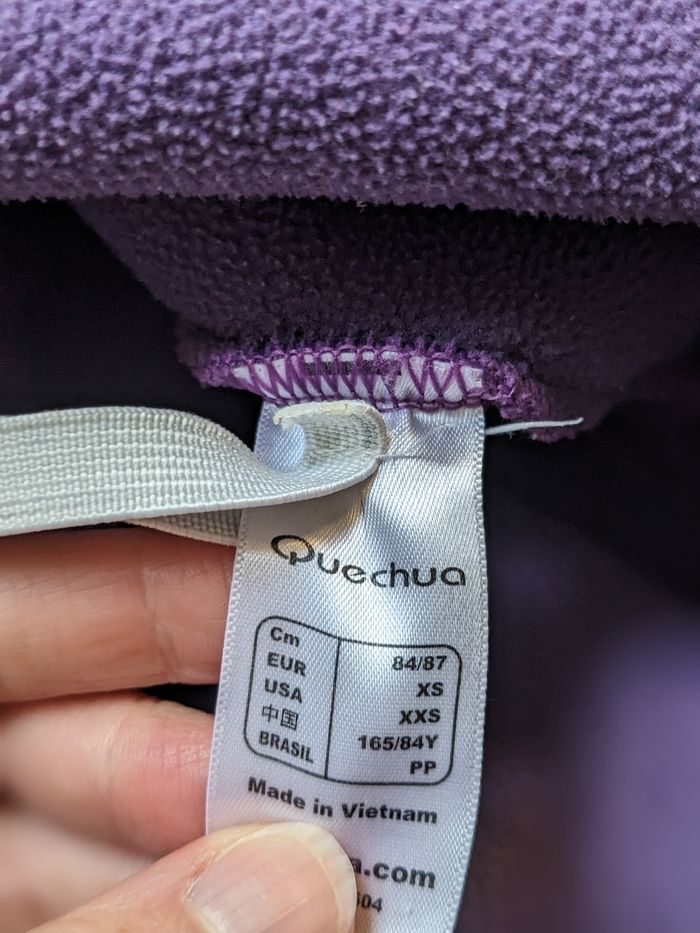 Polaire col roulé decathlon violet - photo numéro 3