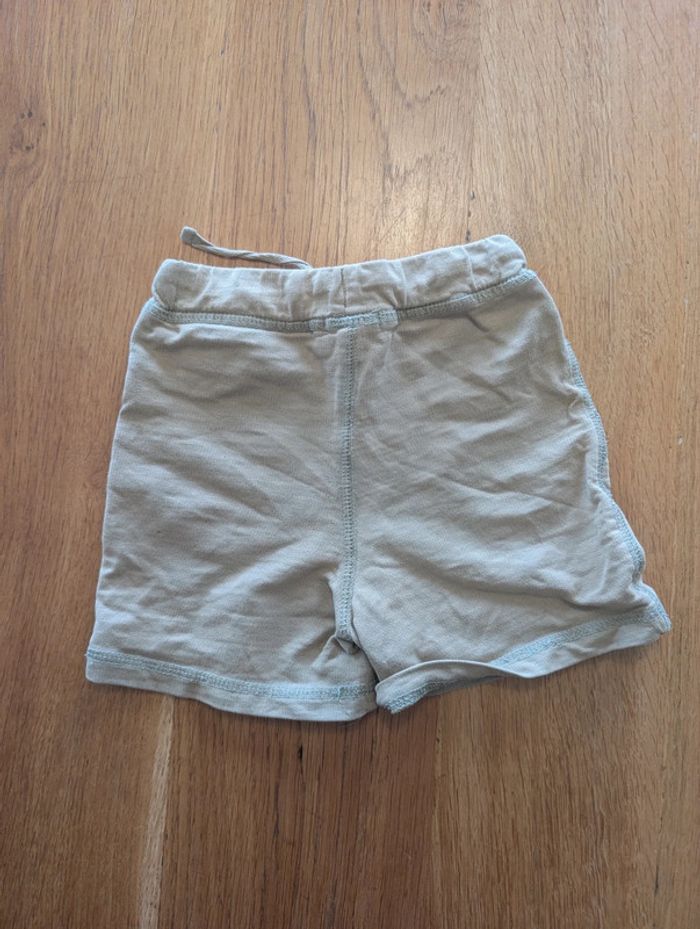 Short en tissu ceinture élastique kaki 18 mois - photo numéro 3