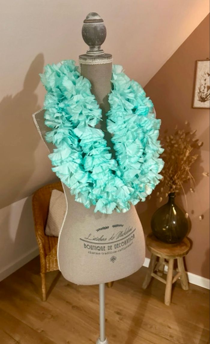 💜 Lots de colliers de fleurs artificiels bleu et turquoise 💜