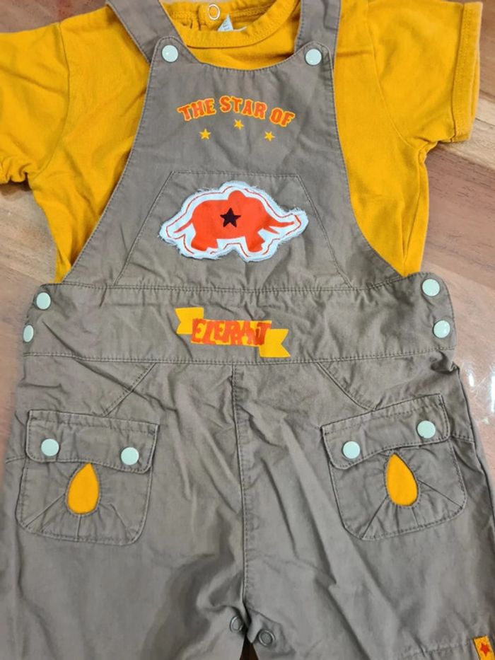 Ensemble short Salopette 9 mois - photo numéro 2