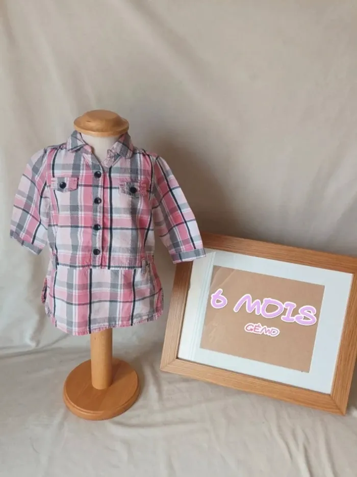 Chemise tunique manches longues Gémo fille 6 mois