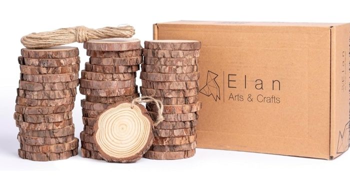 Kit de 45 Rondelles de Bois Naturel pour Bricolage - Neuf