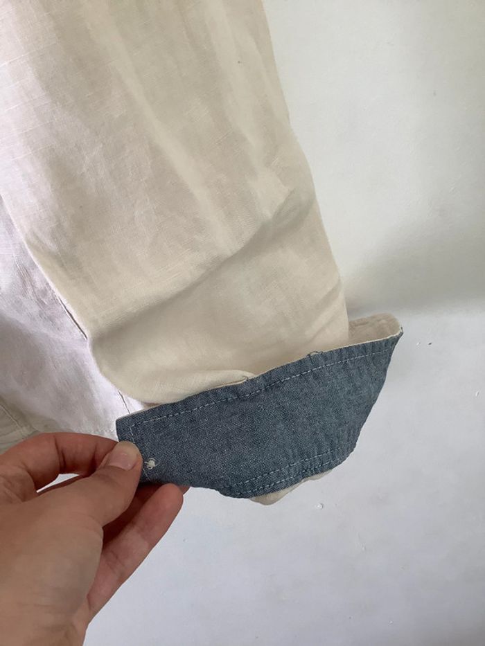 Chemise en lin écru Bonobo taille S - photo numéro 5