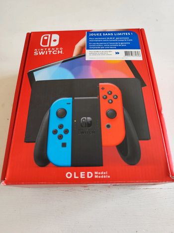 Console Nintendo switch OLED rouge bleu néon garantie