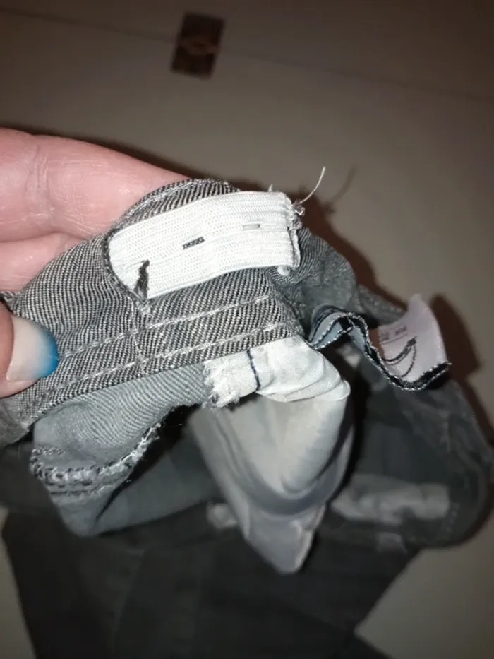 Jean sismix taille 32 gris élastique réglable - photo numéro 7