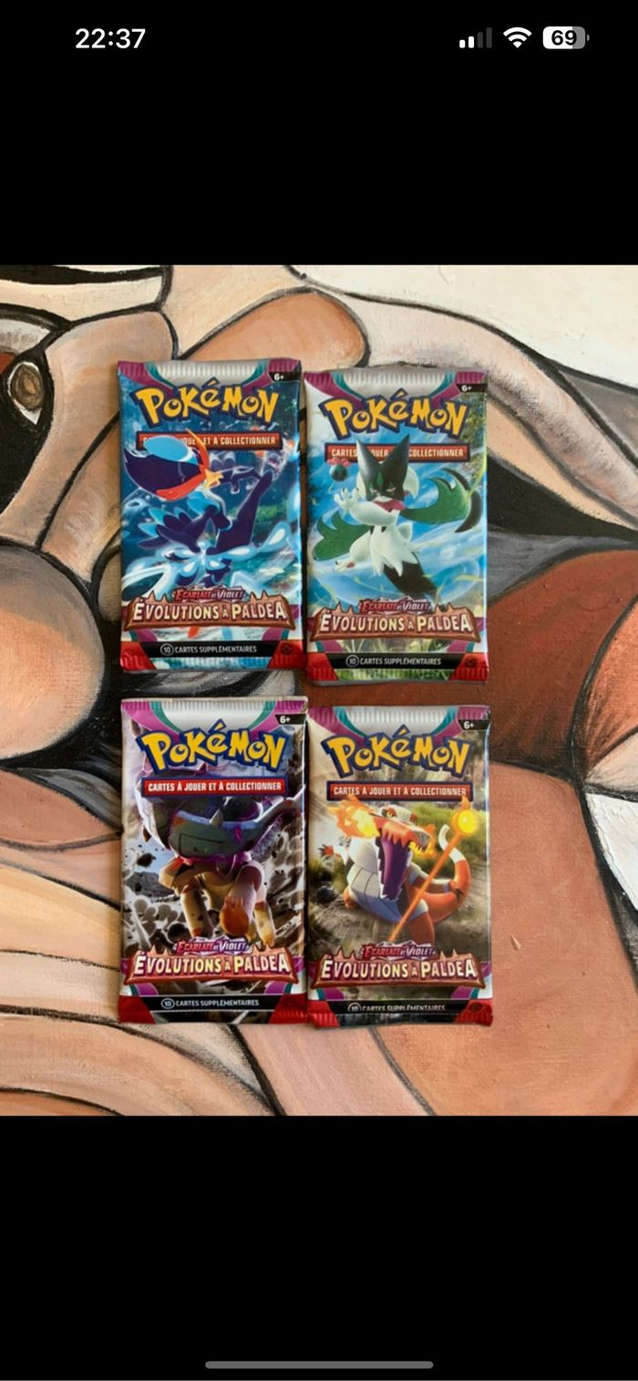 Art set booster Pokémon ev2 évolution à paldea