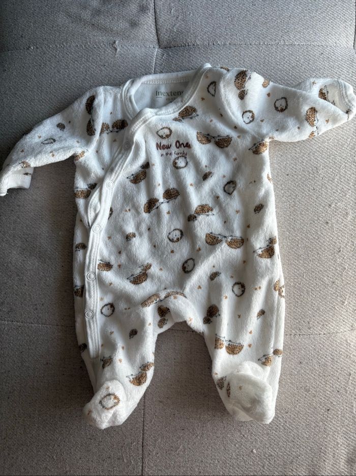 Pyjama blanc hérisson bébé garçon