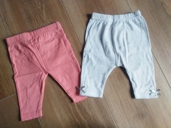Lot de 2 leggings bébé fille taille 1 mois