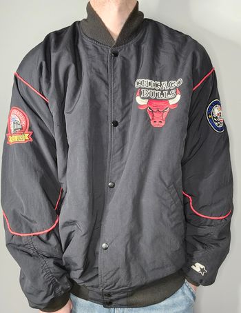 Starter NBA Chicago Bulls vintage XL made in usa noire et rouge