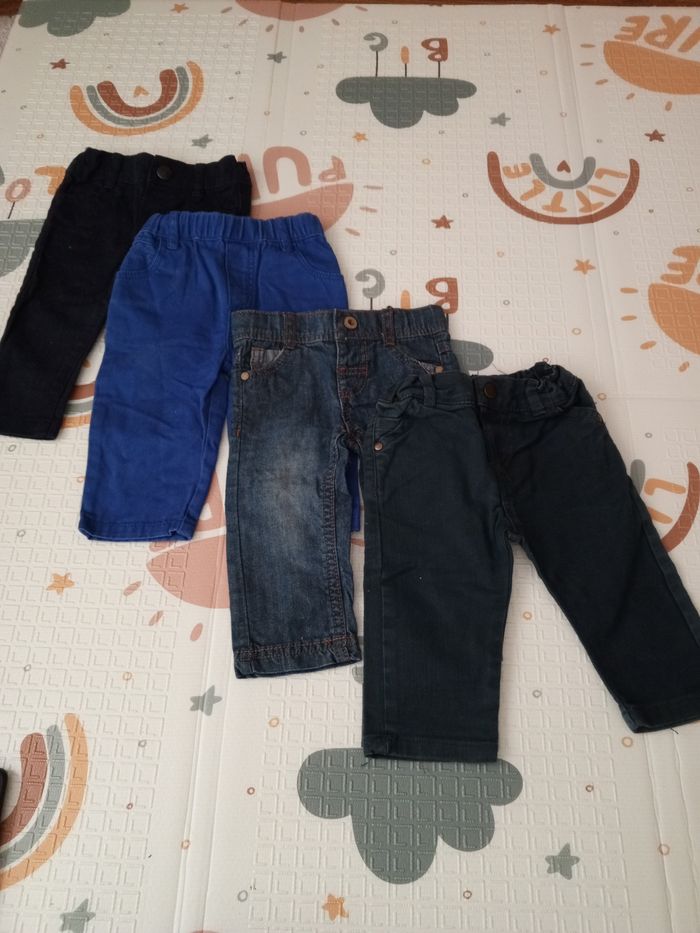 Lot de 4 pantalons longs bébé, taille 6 mois