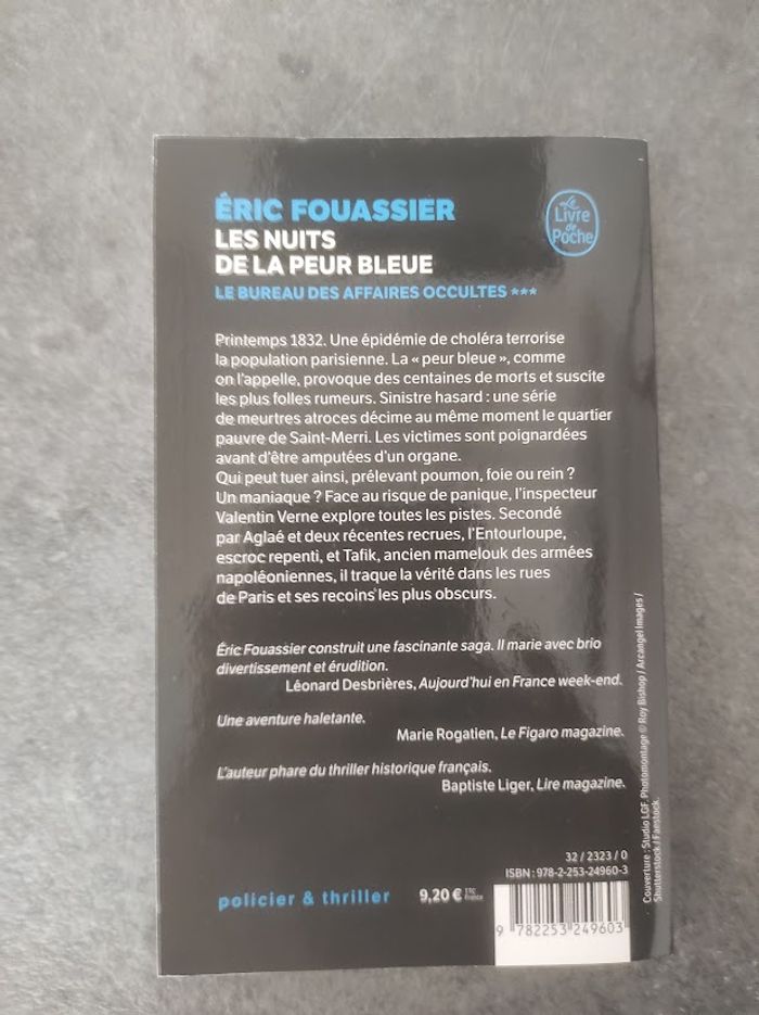 Le bureau des affaires occultes T3 Les nuits de la peur bleue Eric Fouassier Livre de Poche 2024 - photo numéro 3
