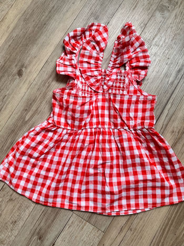Top Vichy à carreaux rouge et blanc 5 ans gémo - photo numéro 3