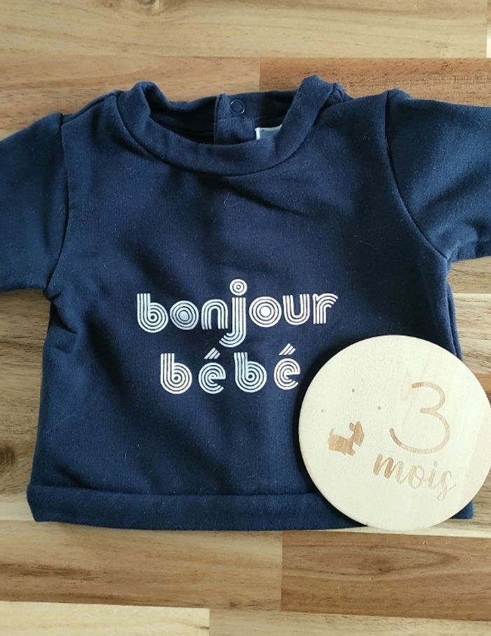 Sweat bonjour bébé jacadi