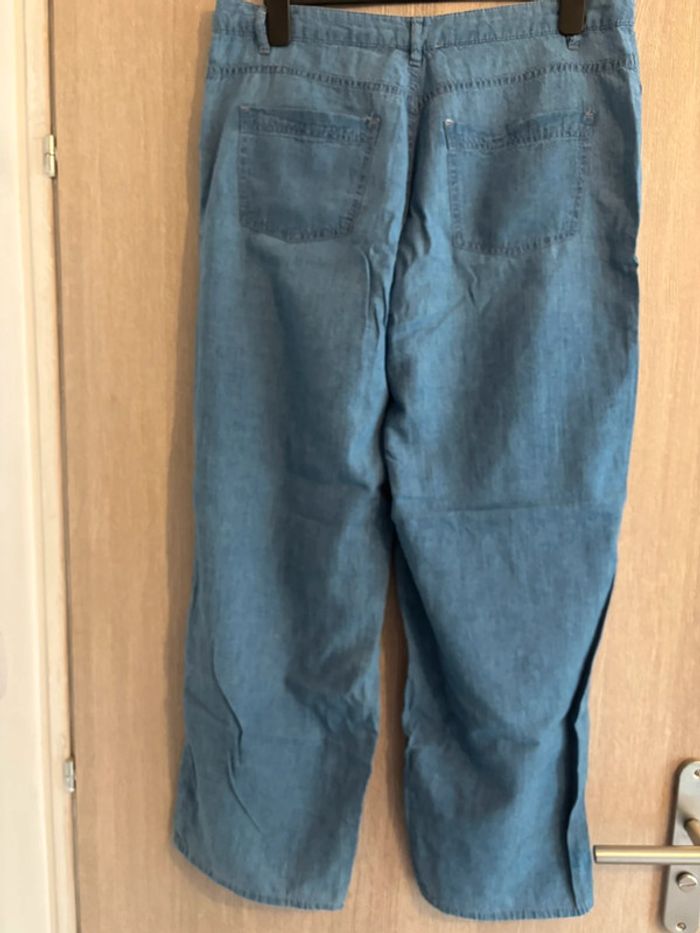 Sublime pantalon en lin et coton couleur jean- Harris Wilson - T42 - photo numéro 6